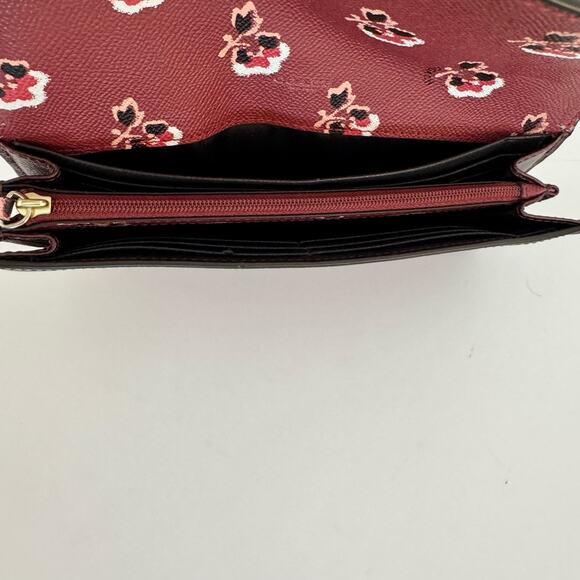 Coach Pop Slim Envelope Wallet Bramble Rose Metallic Cherry Floral F53570 - Picture 6 of 15